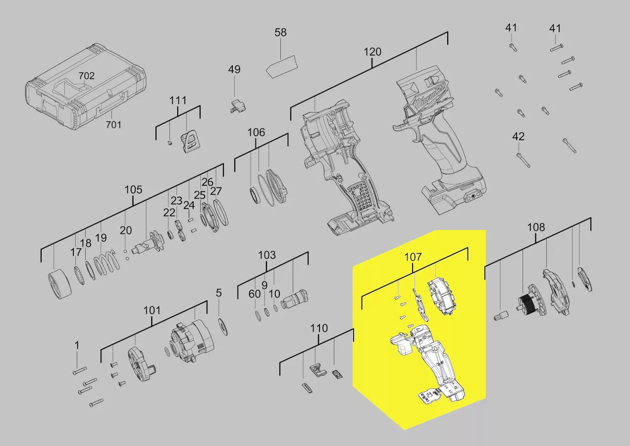 module électronique réf. 4931473551 Milwaukee